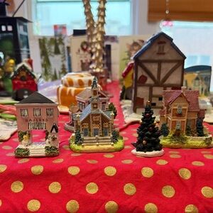 Kurt Adler, Bergmans, JSNY Holiday Village Set with Christmas Tree